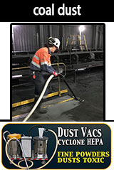 dust vacs applications coal dust